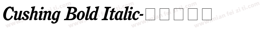 Cushing Bold Italic字体转换